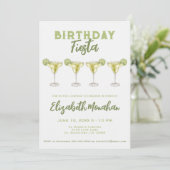 Invitation Aquarelle Margarita Anniversaire Fiesta Anniversai (Debout devant)
