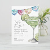 Invitation Aquarelle Margarita Cinco De Mayo Fête d'anniversa (Debout devant)