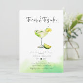 Invitation Aquarelle Margarita Lime Fête des mariées (Debout devant)