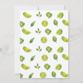 Invitation Aquarelle Margarita Lime Fête des mariées (Dos)