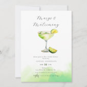 Invitation Aquarelle Margarita Lime Fête des mariées (Devant)