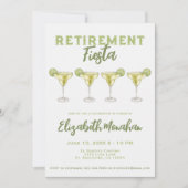 Invitation Aquarelle Margarita retraite Fiesta retraite (Devant)