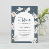 Invitation Aquarelle marguerite bébé dans baby shower fleur f (Debout devant)