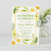Invitation Aquarelle Marguerite jaune et blanc Anniversaire (Debout devant)