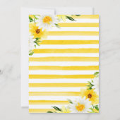 Invitation Aquarelle Marguerites jaunes et blanches 21e anniv (Dos)