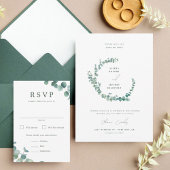 Invitation Aquarelle Mariage Adélaïde Eucalyptus