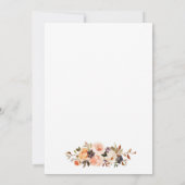 Invitation Aquarelle mariage Automne Floral Geo Frame (Dos)