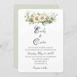 Invitation Aquarelle Mariage Blancs