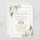 Invitation Aquarelle mariage bleu bleu bleu bleu bleu bleu bl (Devant)