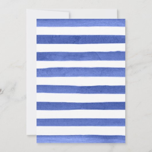 Invitation Aquarelle Mariage bleu et jaune (Dos)