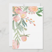 Invitation Aquarelle Mariage chrétienne Floral et Coral (Dos)