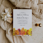 Invitation Aquarelle mariage de automne