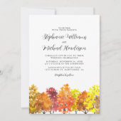 Invitation Aquarelle mariage de automne (Devant)