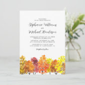 Invitation Aquarelle mariage de automne (Debout devant)