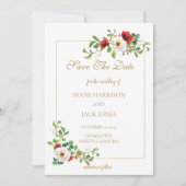 Invitation Aquarelle mariage de automne Enregistrer la date (Devant)