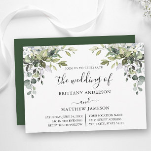 Invitation Aquarelle Mariage de calligraphie