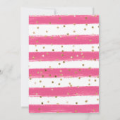 Invitation Aquarelle Mariage de fleurs violettes et roses (Dos)