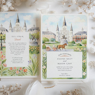 Invitation Aquarelle Mariage de la Nouvelle-Orléans