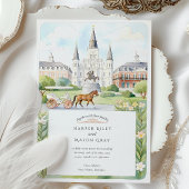 Invitation Aquarelle Mariage de la Nouvelle-Orléans