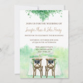 Invitation Aquarelle mariage de style rustique (Devant)