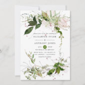 Invitation Aquarelle Mariage de verdure (Devant)