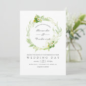 Invitation Aquarelle Mariage de verdure (Debout devant)