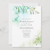 Invitation Aquarelle Mariage de verdure (Devant)