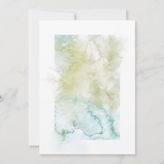 Invitation Aquarelle Mariage de verdure (Dos)