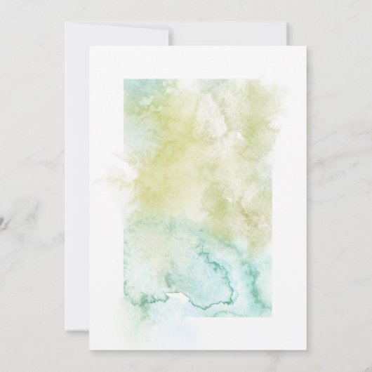 Invitation Aquarelle Mariage de verdure (Dos)