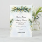 Invitation Aquarelle Mariage de verdure (Debout devant)