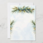Invitation Aquarelle Mariage de verdure (Dos)