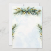 Invitation Aquarelle Mariage de verdure (Dos)