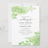 Invitation Aquarelle Mariage de verdure (Devant)