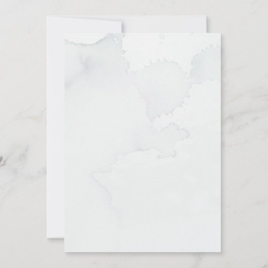 Invitation Aquarelle mariage Eucalyptus Vert (Dos)