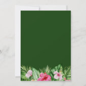 Invitation Aquarelle Mariage floral tropical (Dos)