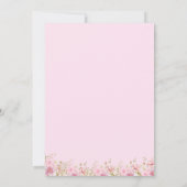 Invitation Aquarelle Mariage or rose (Dos)