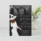 Invitation Aquarelle Mariage Personnalisé Halloween Shower (Debout devant)