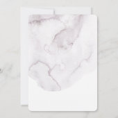 Invitation Aquarelle mariage poussiéreuse. Élégant lavande si (Dos)