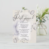 Invitation Aquarelle Mariage reportée Lilac Peony (Debout devant)