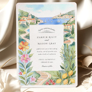 Invitation Aquarelle Mariage Riviera française