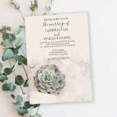 Invitation Aquarelle Mariage Succulent