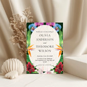 Invitation Aquarelle Mariage tropical