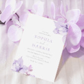 Invitation Aquarelle Mariage violet