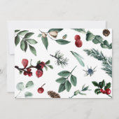 Invitation Aquarelle Mariée Et Joyeuse Photo De Noël (Dos)