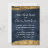 Invitation Aquarelle marine avec or (Devant)