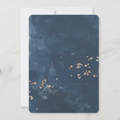 Invitation Aquarelle Marine bleu étoile Rose Mariage or (Dos)