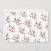 Invitation Aquarelle Marine Blush Floral Baby shower (Dos)