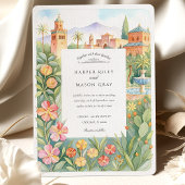 Invitation Aquarelle Marrakech Marrakech Jardin marocain Mari