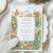 Invitation Aquarelle Marrakech Marrakech Jardin marocain Mari