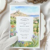 Invitation Aquarelle Marseille Mariage méditerranéen